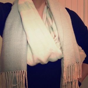 Mint/cream scarf